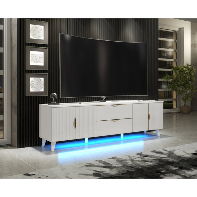 Azzurro10 TV Stand for TVs up to 75in with Blue LED Lights