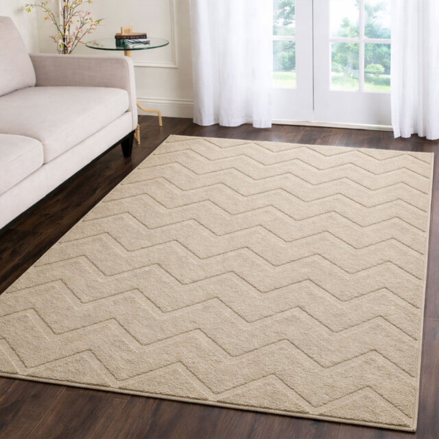 Aspire Homeware Beige Geometric Area Rug