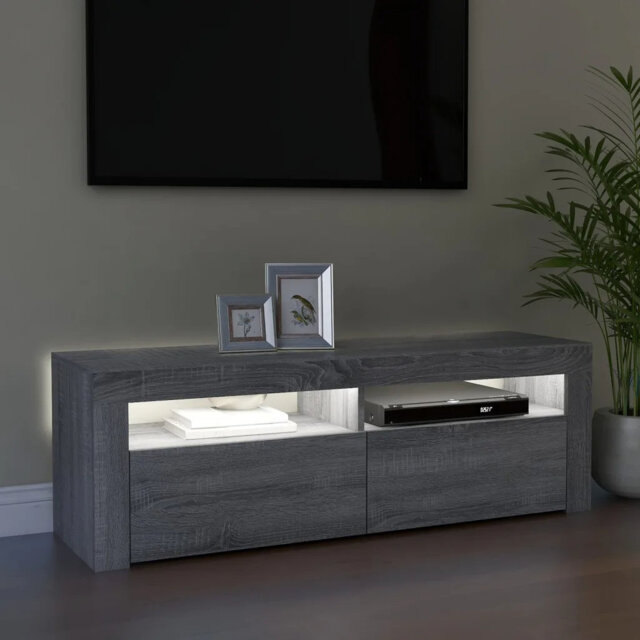 Liza TV Cabinet with LED Lights 120x35x40 cm
