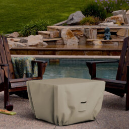 Heavy Duty Multipurpose Outdoor Square Fire Pit Cover, Durable & UV Resistant Patio Waterproof Cover