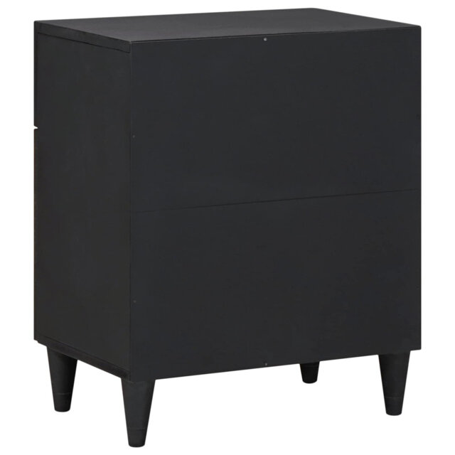 Bedside Table With Drawer Multicolour Solid Mango Wood Nightstand Small