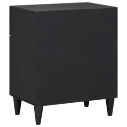 Bedside Table With Drawer Multicolour Solid Mango Wood Nightstand Small
