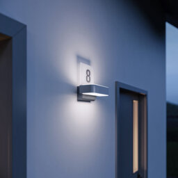 L 800 Anthracite Integrated LED Outdoor Sconce with Dusk to Dawn