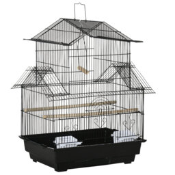 Avelyn 63.00cm Steel Pointed Top Floor Bird Cage with Perch