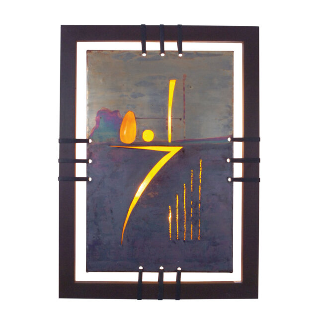 Flush Wall Lamp 2-Light Holman Made of Wood and Synthetic Resin