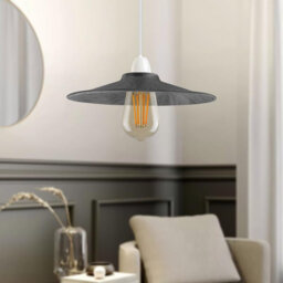 4cm H Metal Lamp Shade in Brushed Silver