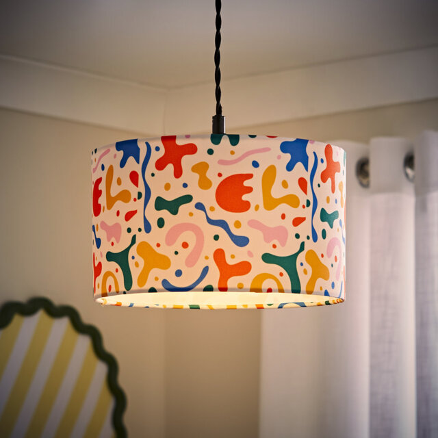 15cm H x 25cm W Linen Blend Drum Lamp Shade ( Clip On ) Cream