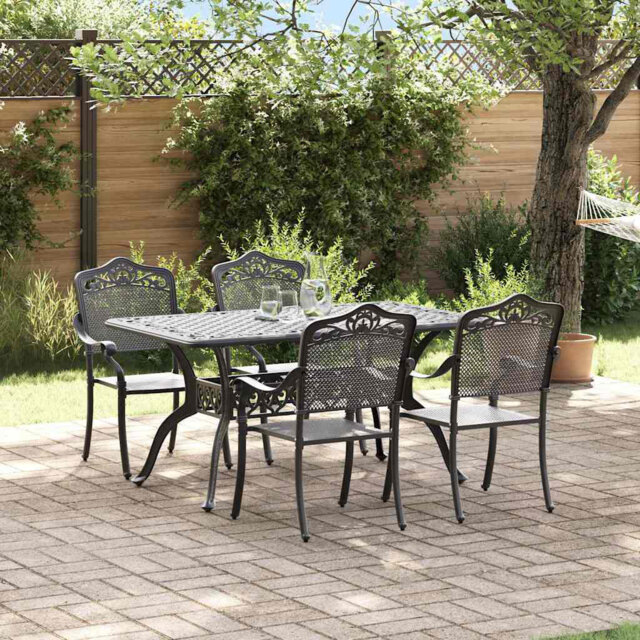 Garden Dining Set Aluminium Furnishings Outdoor Terrace Furniture Table