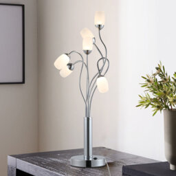 6 - Light 56cm Chrome Novelty Table Lamp