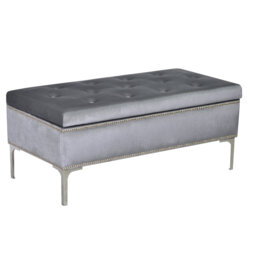 Luxe Polyester Blend Upholstered Storage Bench