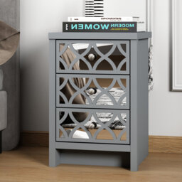 IRIS Vibe 3 Drawer Bedside Table With Full Mirror