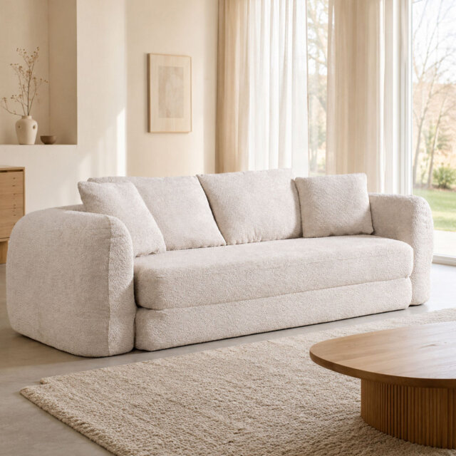 MIMO 2-Seater Sofa Bed with Movable Backrest