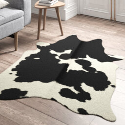 Novelty Handmade Black/White Area Rug