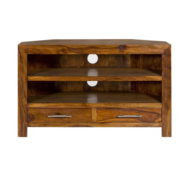 "Harvey Unfinished Corner TV Stand for TVs up to 43"""