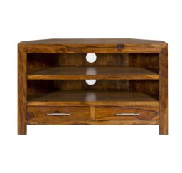 "Harvey Unfinished Corner TV Stand for TVs up to 43"""