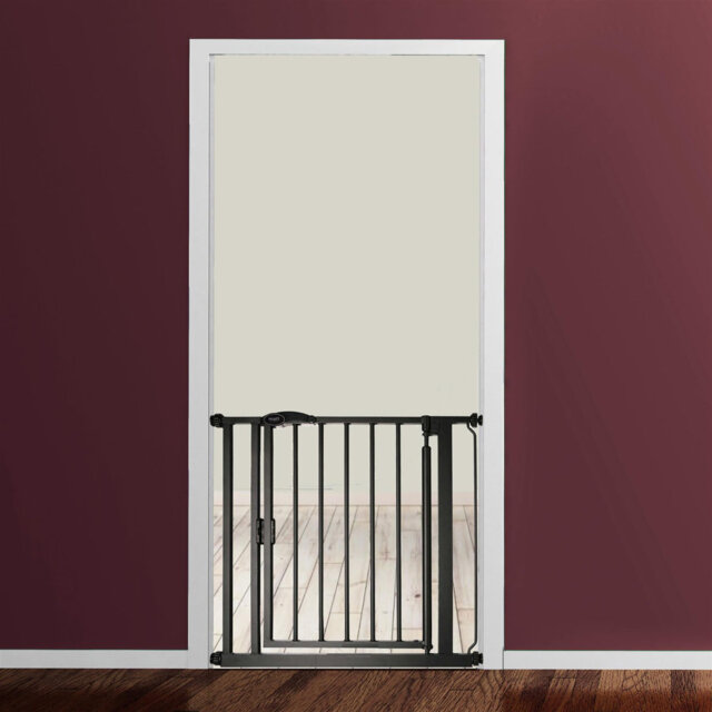 Metal Pressure Mounted Pet Gate With Door