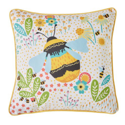 Buzzy Bee Indoor / Outdoor Animal Print Ochre Square Cushion