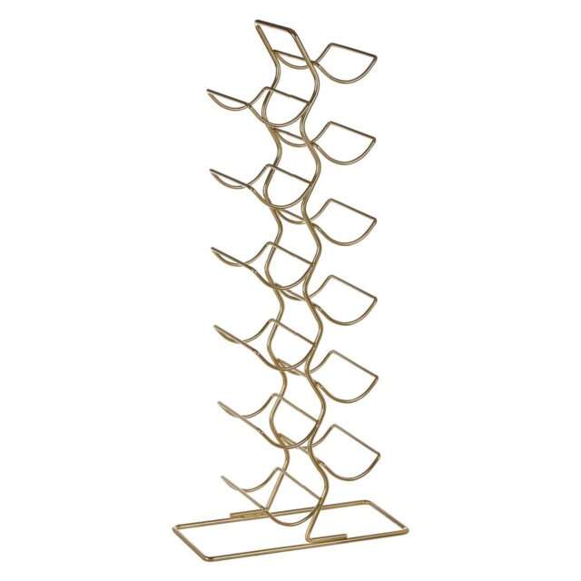 Aqib Tabletop Wine Bottle Rack in Gold