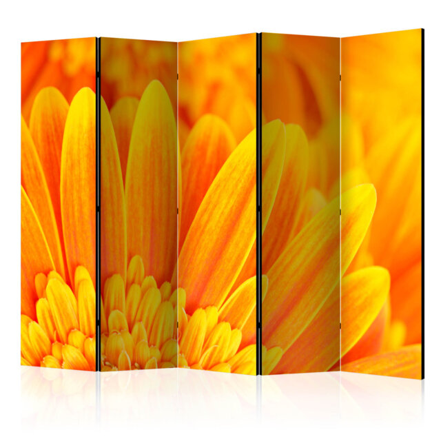 225cm W x 172cm H 5 - Panel Wood Folding Room Divider