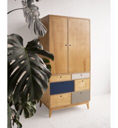 Merchant 2 Door Solid + Manufactured Wood Wardrobe