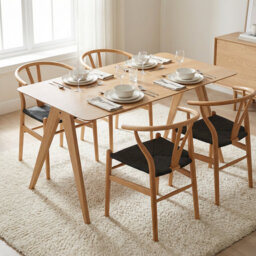 Edda Oak Effect Rectangle Wooden Dining Table - 140cm