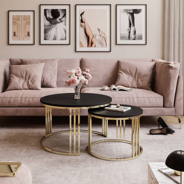 Clemont Double Pedestal Coffee Table