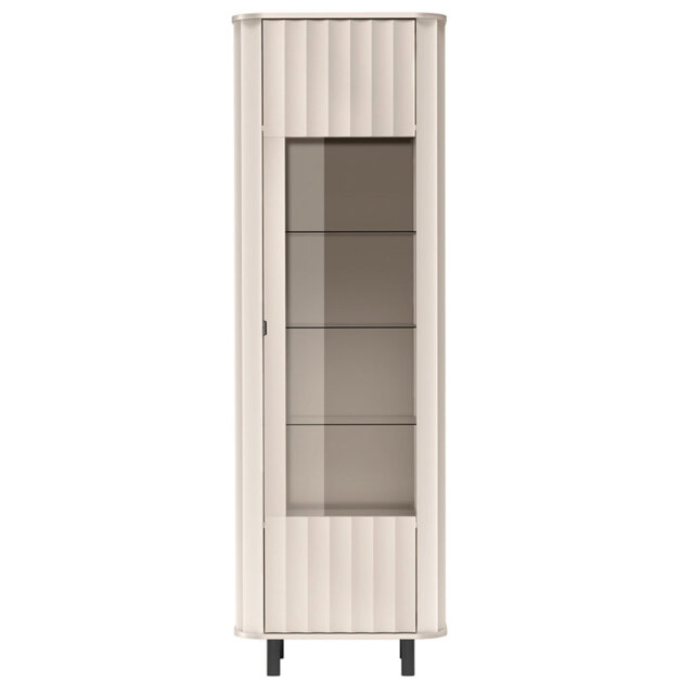 Novado Tall One-Door Display Cabinet 65 cm Cashmere