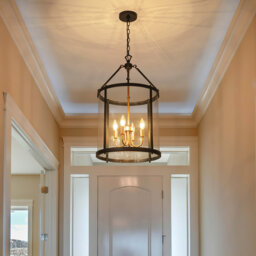 4 - Light Dimmable Lantern Drum Chandelier