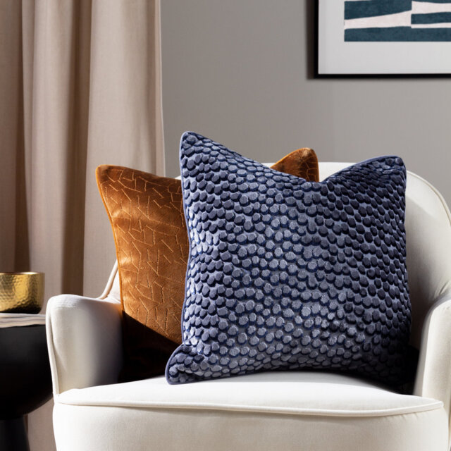 Lutsen Blue Square Cushion