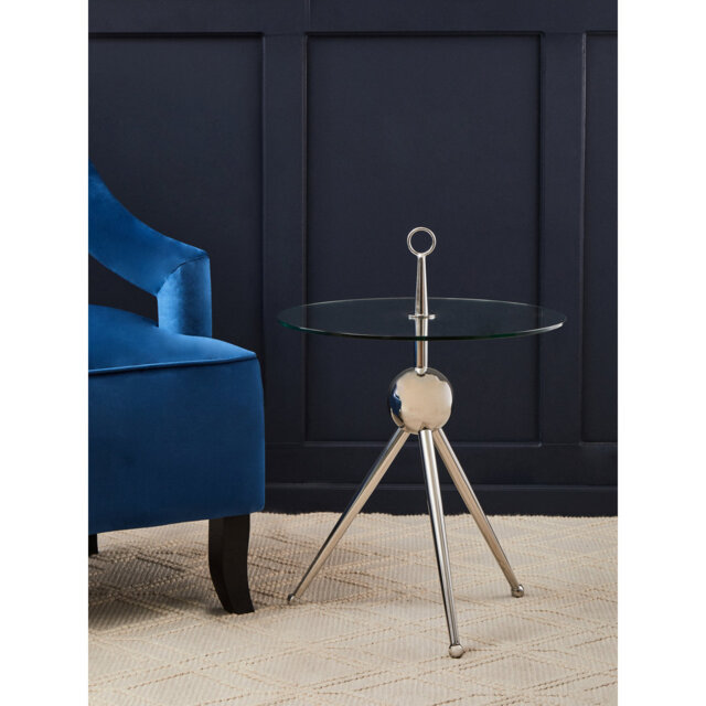 Bhodi Glass Top End Table