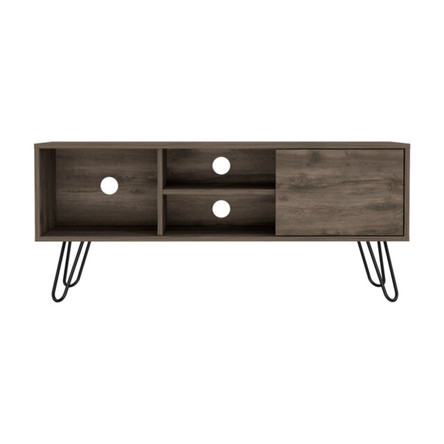 TUHOME Tv Cabinet Z115 Andorra 50 CM W X 115 CM H X 35 CM W X 35 CM P. Dark Brown