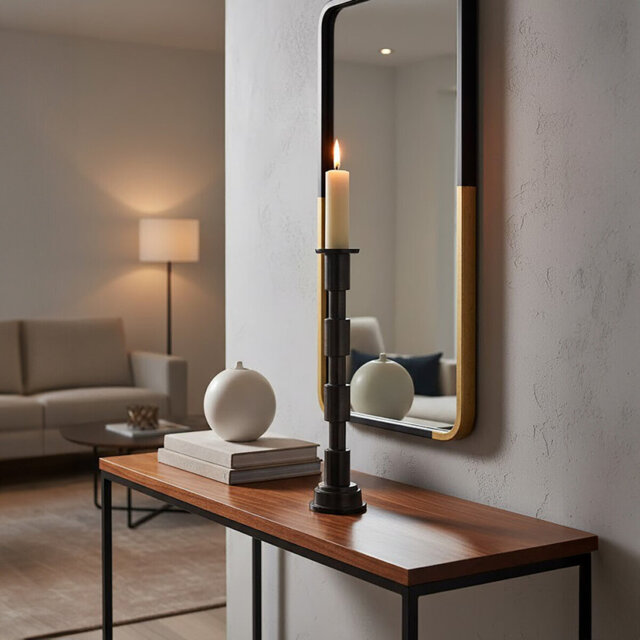 Zac Aluminum Floor Candlestick