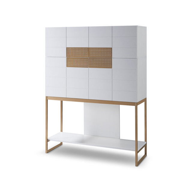 Gunver Stainless Steel Secretary Desk