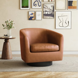 Bennett 79Cm Wide Swivel Barrel Chair