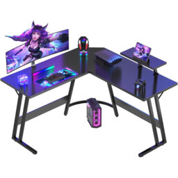 L-Shaped Metal Base Computer Desk