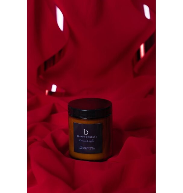 Cinnamon And Saffron Scented Designer Candle