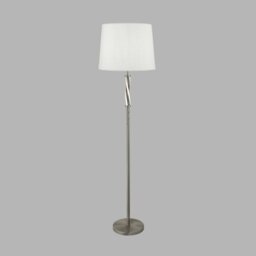 Almond 152cm Chrome LED Traditional Floor Lamp