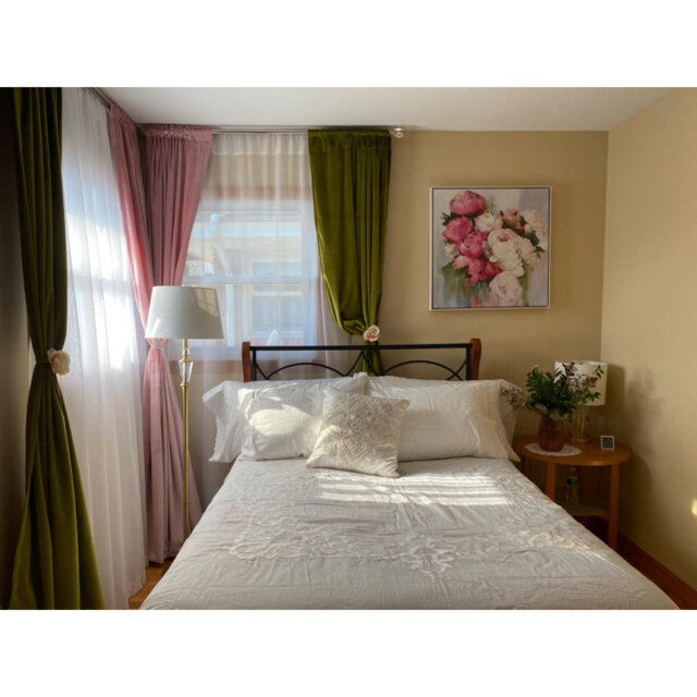 "52""W Blush 2 Panels Luxury Decor Blackout Curtains Drapes"