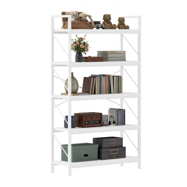 158 H X 80 W Corner Shelf Unitï¼Metal Ladder Shelving Unit