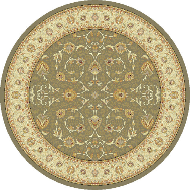 Abbeyville Power Loom Green/Beige Rug