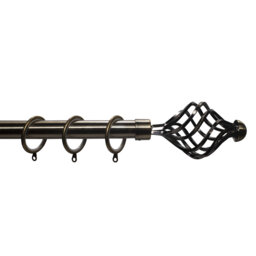 Gloria Steel Adjustable 0.28cm Single Curtain Pole