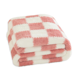 Checkered Lightweight Soft & Cozy Flannel Fleece Throw Blanket for Sofa & Bed in All Season