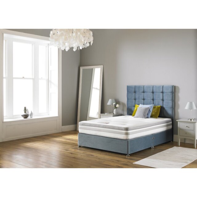 Lokshin 25cm Deep Highlander Open Coil Mattress, Hypoallergenic, Breathable, Medium Firm Feel