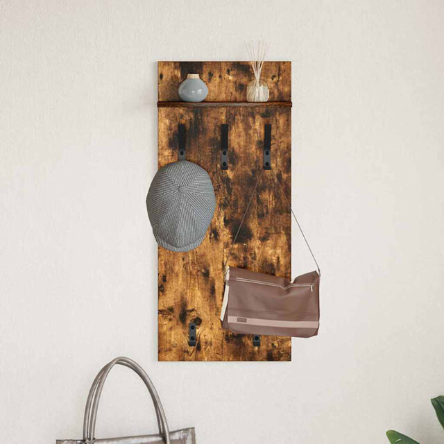 Wall-Mounted Coat Rack 90 X 40 X 10 Cm Engineered Wood