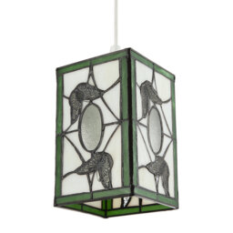 20cm H Glass Rectangle Pendant Shade ( No Direct Attachment Method ) in Green