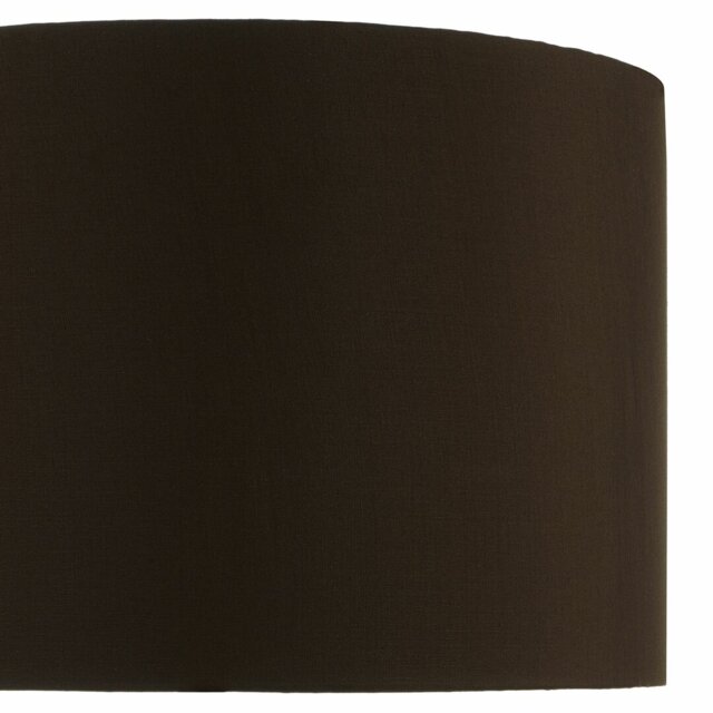 24cm H Silk Drum Lamp Shade in Brown