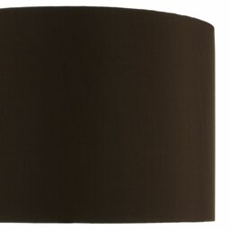 24cm H Silk Drum Lamp Shade in Brown
