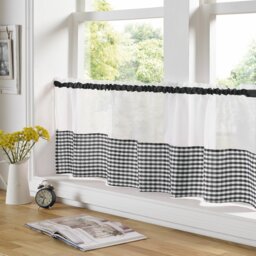 Rosas Gingham Slot Top Sheer Voile Panel