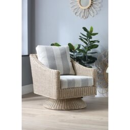 Dupond Upholstered Swivel Armchair
