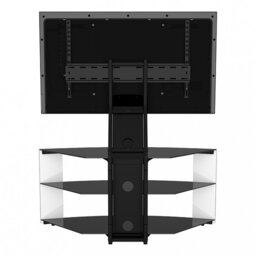 "1.08m Corner TV Stand with Mount for TVs up to 65""- Gloss White"